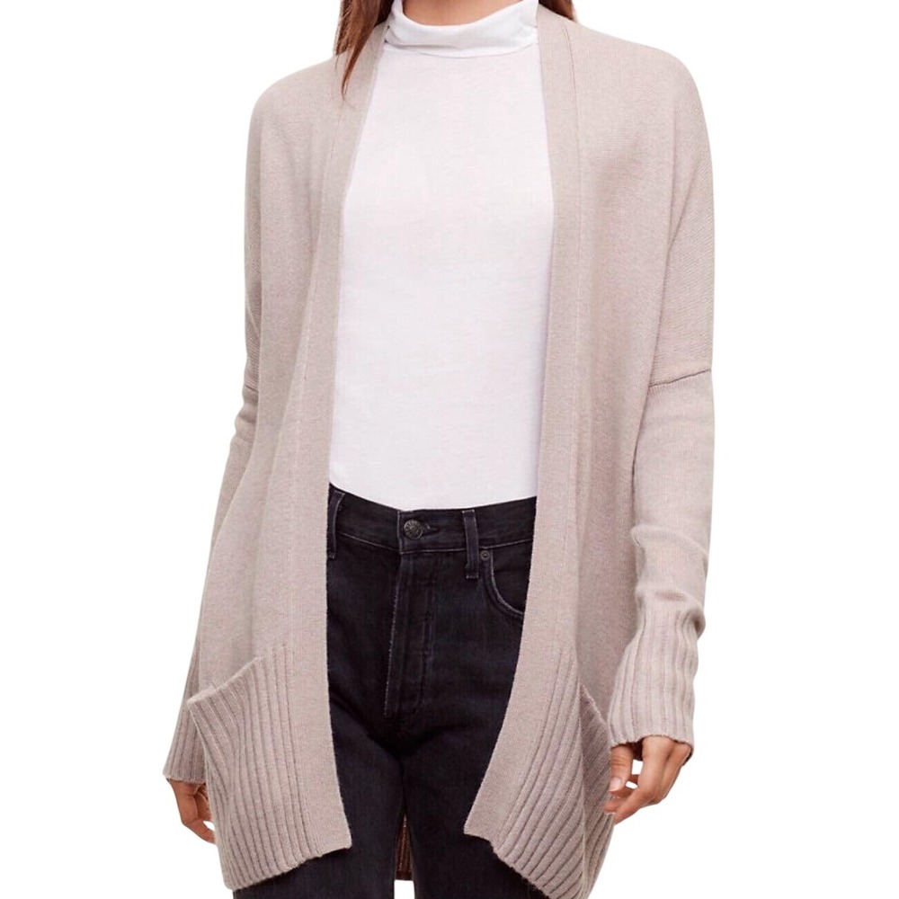 Talula Aritzia Women's Open Cardigan Lenox Knit Sweater Cashmere Dusty Pink S